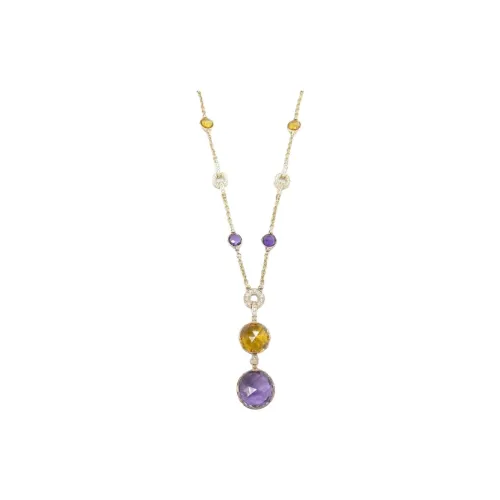BVLGARI 2010s 18kt Rose Gold Parentesi Diamond Cocktail Necklace