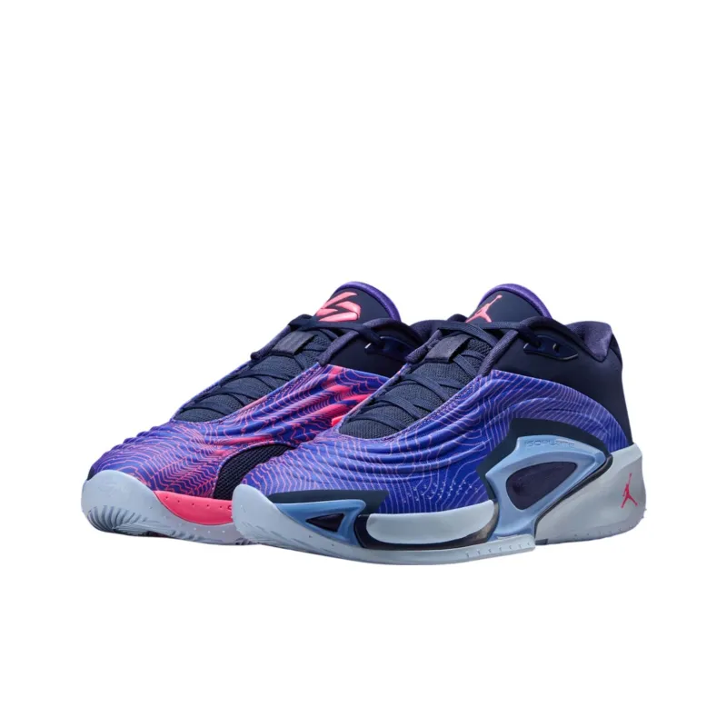 Jordan Luka 3 Anti Slip Wear Resistant Low Top Basketball Shoes Men's Purple-2