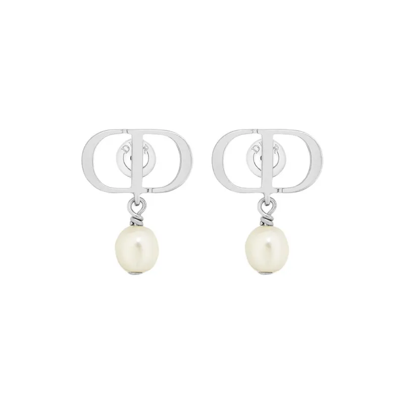 DIOR Resin Earrings Women's Silver-1