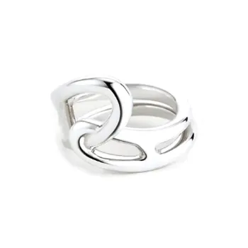 HERMES 925 Sterling Silver Rings Women's Silver