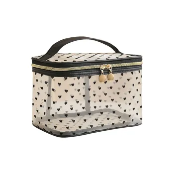 Boniu Nylon Makeup Bag Women's White/Black