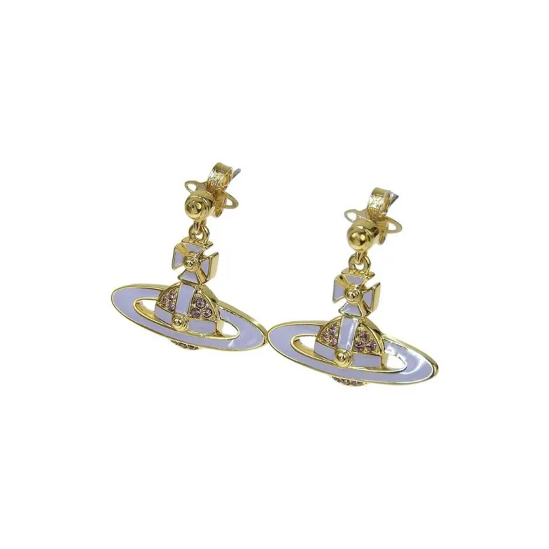 Vivienne Westwood Brass Crystal Earrings Women's Gold-0