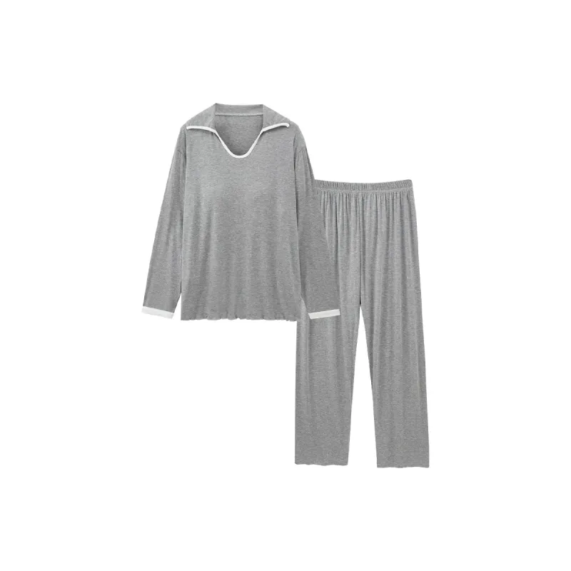 Sleeping Beauty Pajama Set Women's Light Gray-0