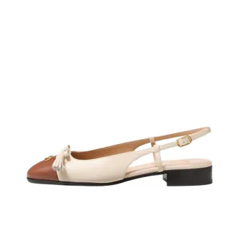 Valentino Valet Du Roi Casual Single Shoes 2.5cm Women's Beige Yellow
