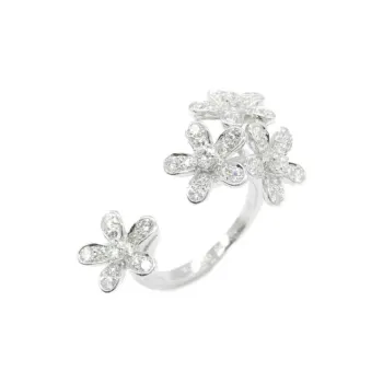 Van Cleef & Arpels 2010s 18K White Gold Socrate Diamond Ring