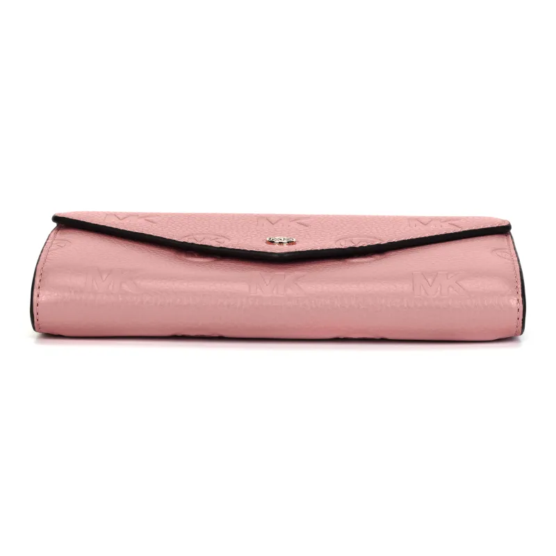 MICHAEL KORS Jet Set Travel Leather Wallet Large Size Women's Pink-3