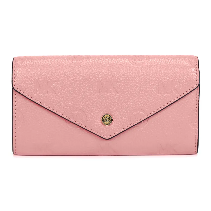 MICHAEL KORS Jet Set Travel Leather Wallet Large Size Women's Pink-0