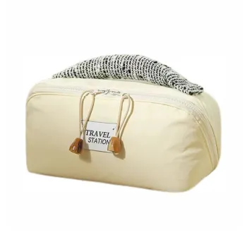 Boniu Polyester Makeup Bag Regular Women's Beige Yellow/Milk Coffee
