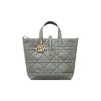 DIOR Toujours Cow Leather Native Bag, Shoulder Bag, Crossbody Bag, Handbag Medium Size Women's Lime Gray