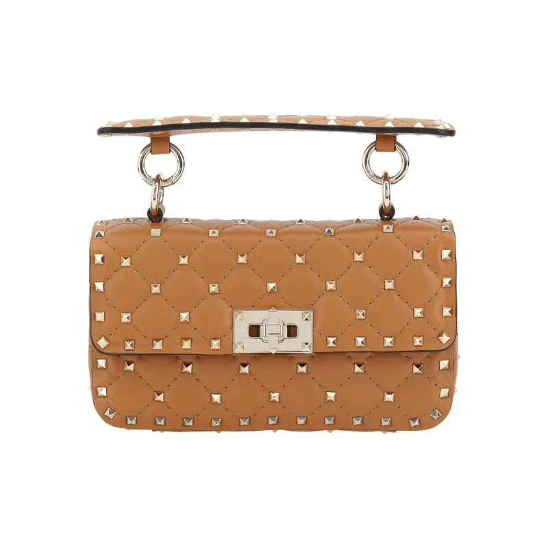 Valentino GARAVANI Calfskin Shoulder Bag Crossbody Bag Handbag Small Size Women's Brown-0