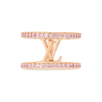 LOUIS VUITTON Rose Gold, Metal, Crystal Rings Unisex Pink Gold