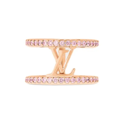 LOUIS VUITTON Rose Gold, Metal, Crystal Rings Unisex Pink Gold