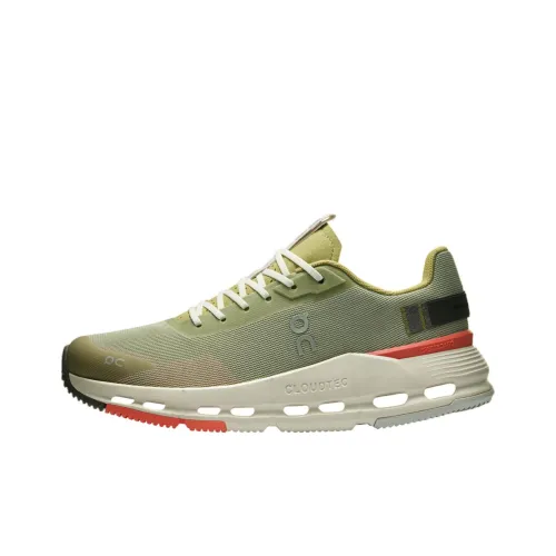 On Cloudnova Form Anti Slip Wear Resistant Low Top Casual Running Shoes Women's Green
