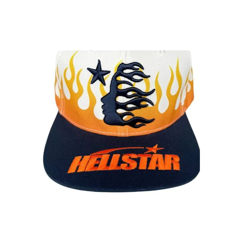 Hellstar Flame Vintage Snapback Hat-2