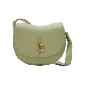 Burberry Rocking Horse Lambskin Shoulder Bag Small Size Women's Artichoke
