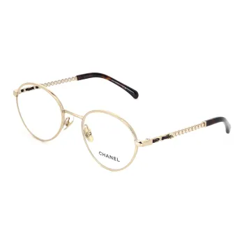 CHANEL Eyeglass Frames Unisex Gold