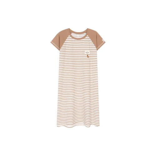 XIAFENYAN Nightgown Women's Brown