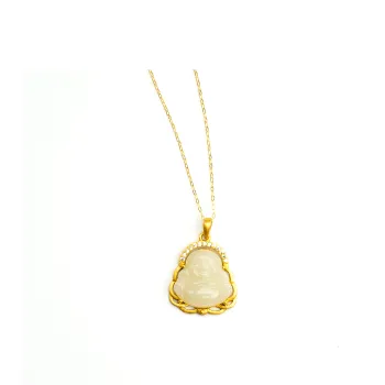 UJAT Hetian Jade Pendants Pale Greenish White Jade Unisex