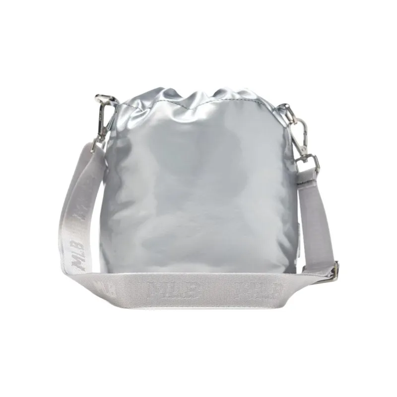 MLB New York Yankees Nylon Bucket Bag, Shoulder Bag Mini Women's Silver-4