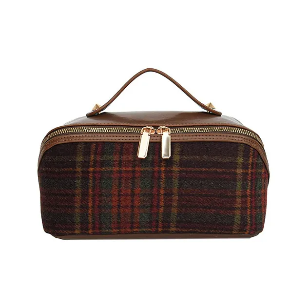Boniu Woolen Makeup Bag Women's Green/Red-3