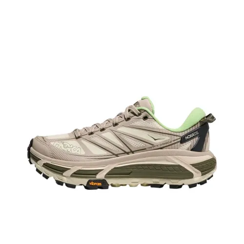 HOKA ONE ONE Mafate Speed 2 Anti Slip Wear Resistant Low Top Running Shoes Unisex Beige Brown