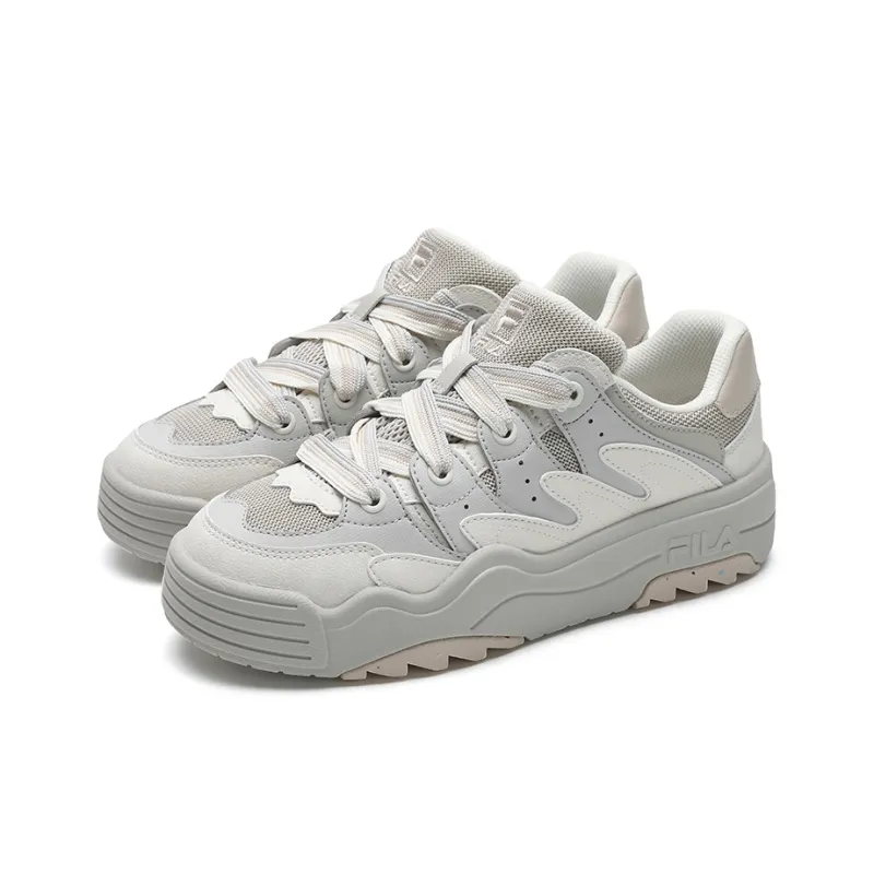 FILA Cushioning Low-Top Skateboard Shoes Women's White Gray-2