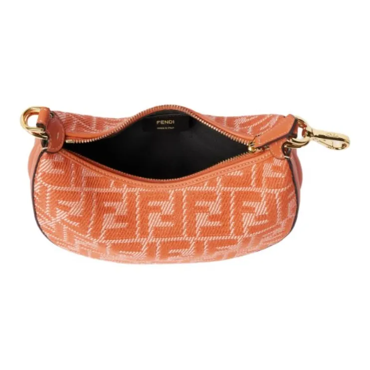 FENDI Fendigraphy Fabric Vagabond Bag Shoulder Bag Mini Women's Orange-2