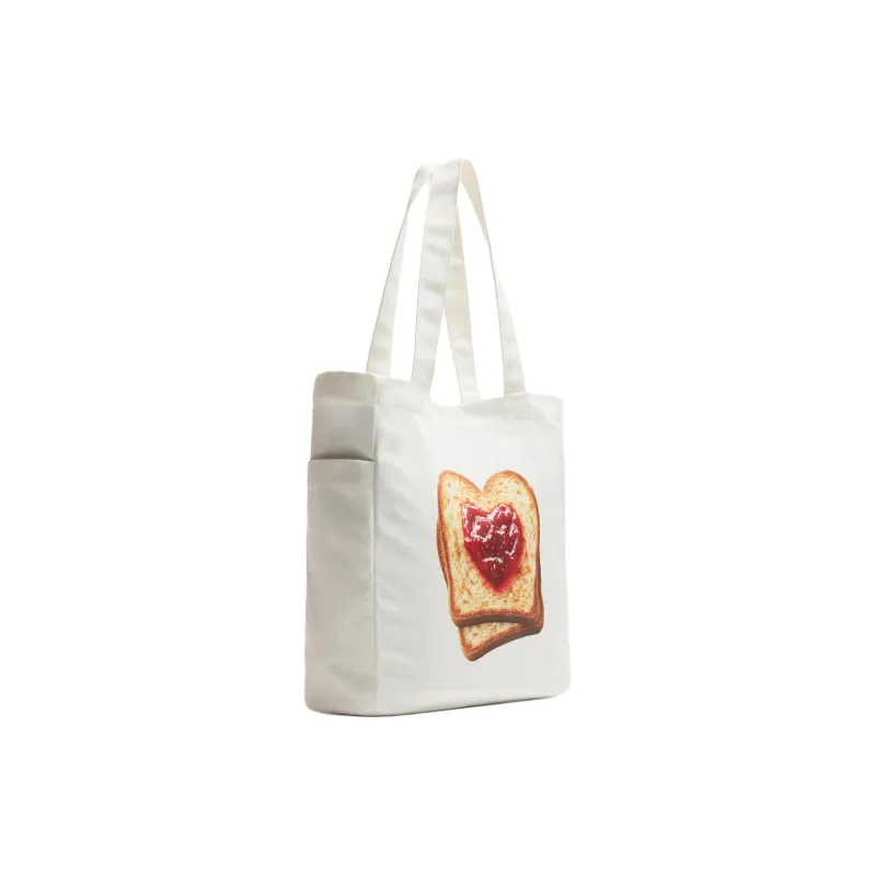ZARA LIMITED EDITION Cotton Tote Bag Shopping Bag Handbag Shoulder Bag Men's White-1