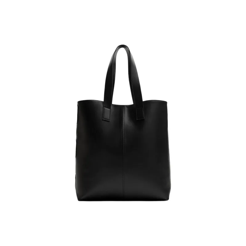 ZARA PU Tote Bag, Shopping Bag, Handbag, Shoulder Bag Men's Black-0