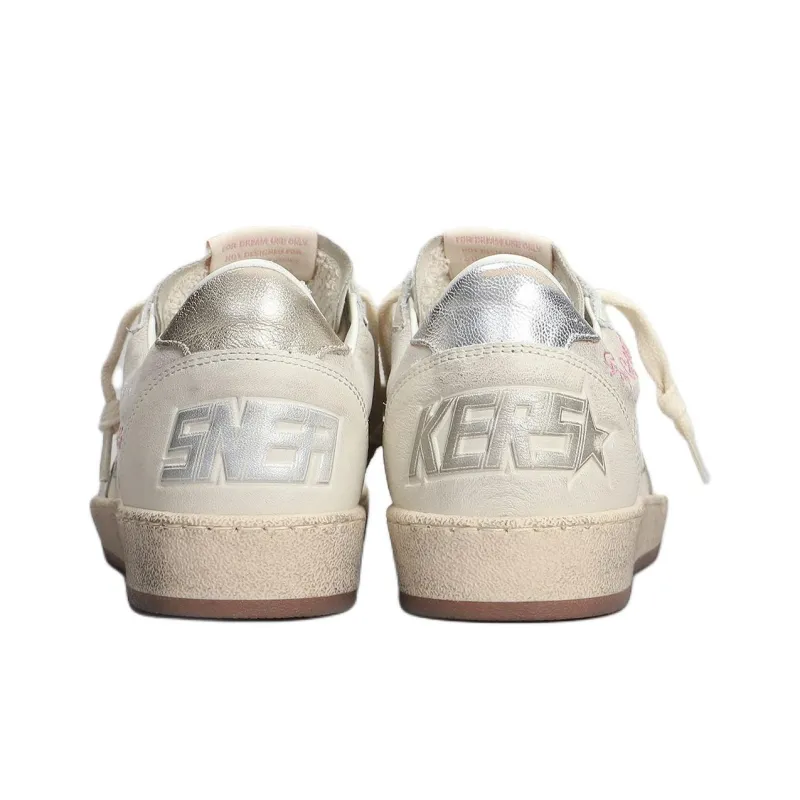 Golden Goose Ball Star Low-Top Skateboard Shoes Women's Beige-3