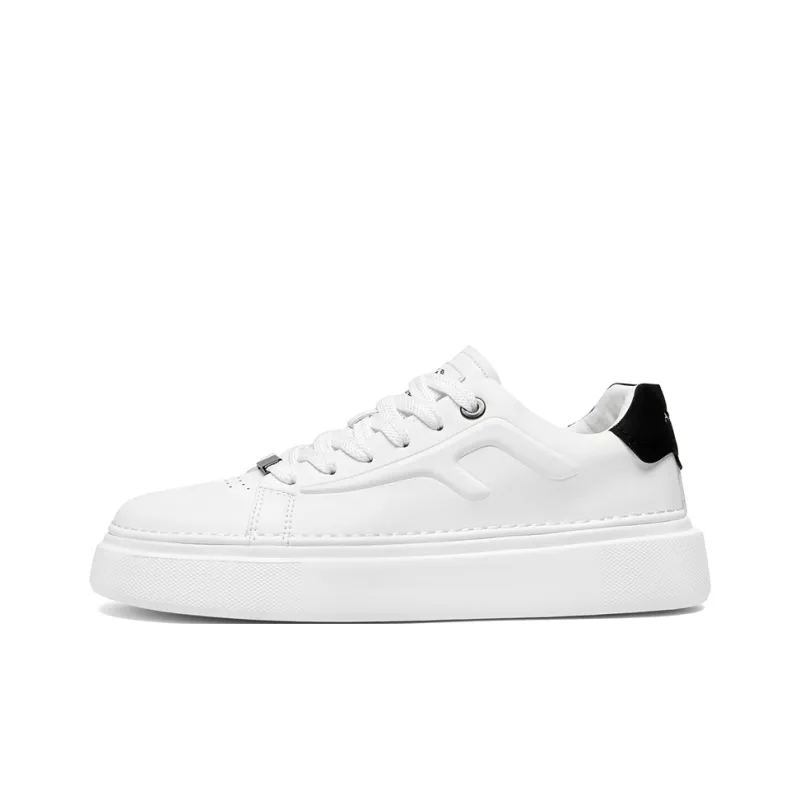 AOKANG Air Force One Series Skateboard Shoes Men Low Top White Black White-1