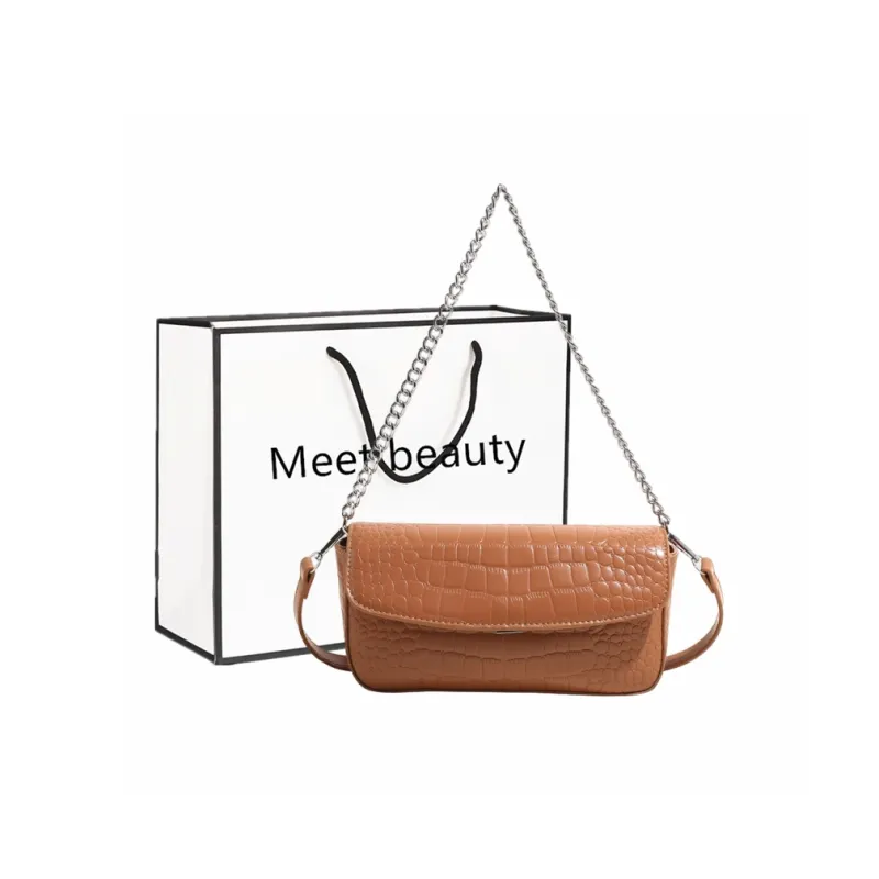 Fitchell PU Commute Small Square Shoulder Crossbody Bag Regular Women's Silver/Black/Khaki/White-6
