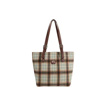 BEMIX PETS Woolen Shoulder Bag Regular Women's Green Plaid Child