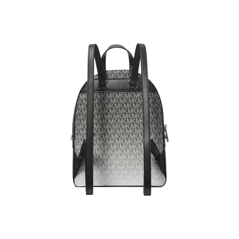 MICHAEL KORS Jaycee Coated Canvas Backpack Medium Size Women's Black-1