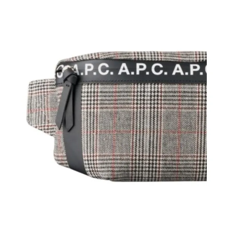 A.P.C Polyester Fanny Pack Men's Plaid-4