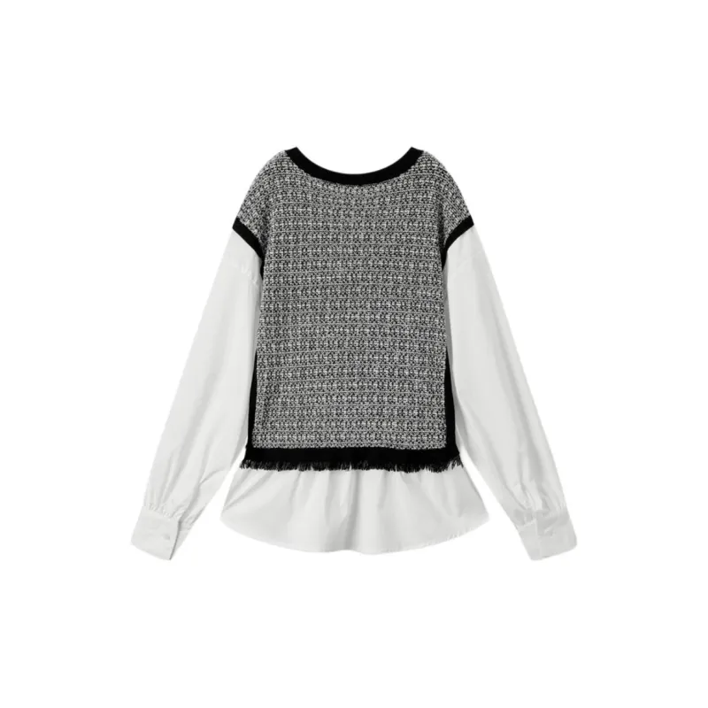 EICHITOO Shirt Women's Raw White Trim-1