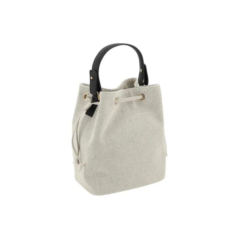 FANSIZHE Medusa Cotton Bucket Bag, Shoulder Bag, Crossbody Bag, Handbag Women's Oat Gray-2