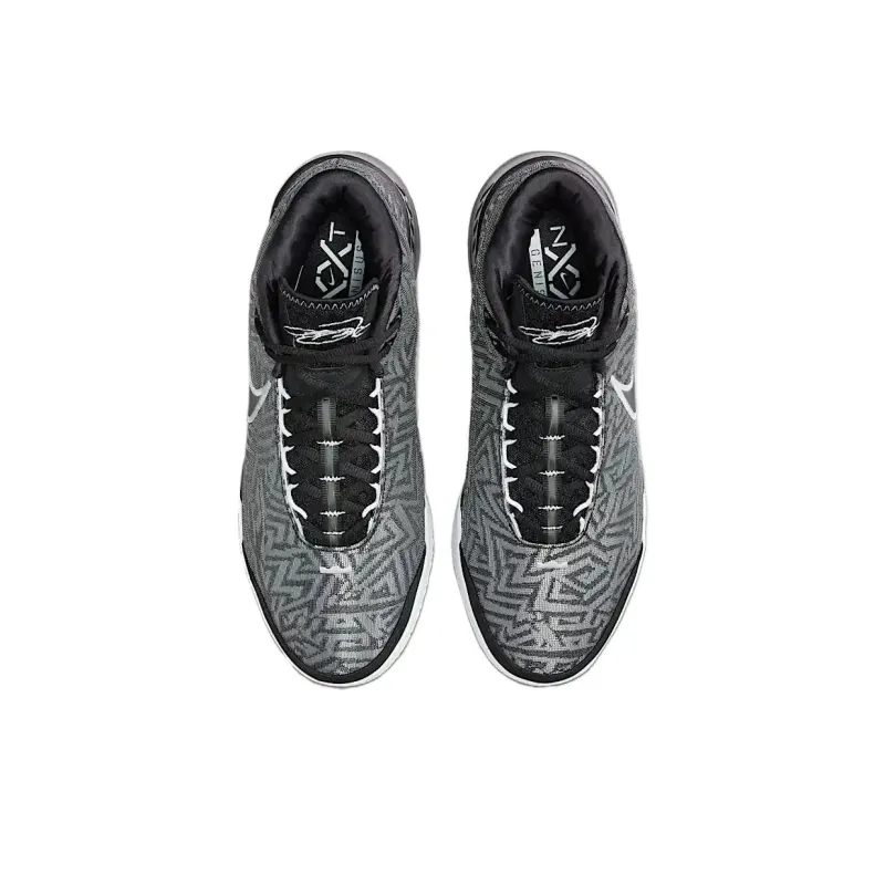 Nike Anti-Slip Wear-Resistant Low-Top Basketball Shoes Men's Black-3