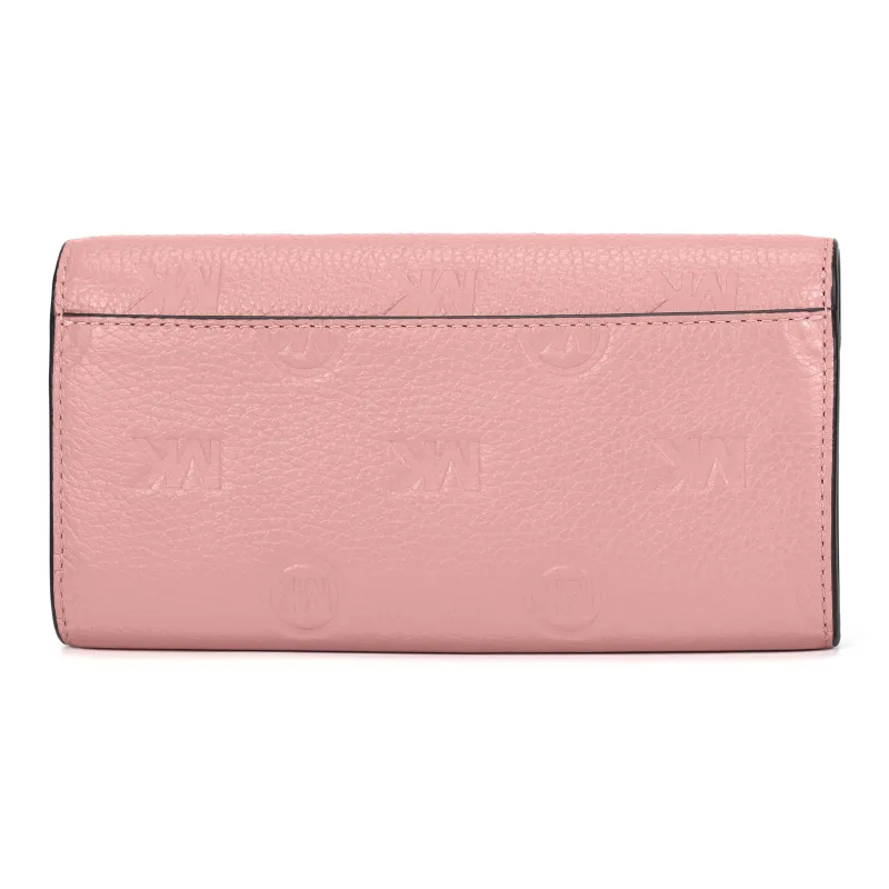 MICHAEL KORS Jet Set Travel Leather Wallet Large Size Women's Pink-2