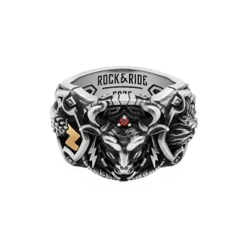 ROCK&RIDE 925 Sterling Silver Rings Men's
