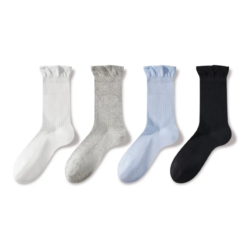 JIAZINI Mid-Calf Socks Women's 4 Pack-5