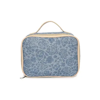 Boniu Denim Makeup Bag Women's Blue