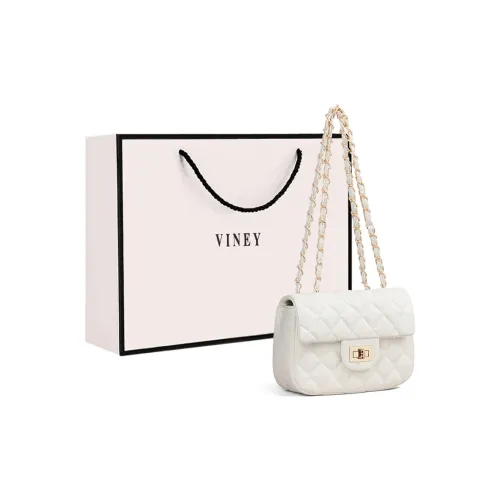 VINEY Synthetic Leather Shoulder Bag, Crossbody Bag, Small Square Bag Trumpets Women's Ecru