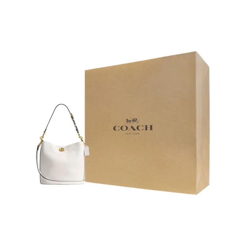 COACH Willow Cow Leather Bucket Bags Crossbody Bag, Shoulder Bag Tubas Women's White-8