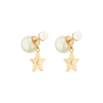 DIOR Resin Earrings Women's Gold