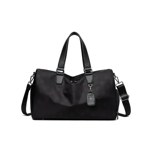 HLA Nylon Travel Bag Regular Unisex Black