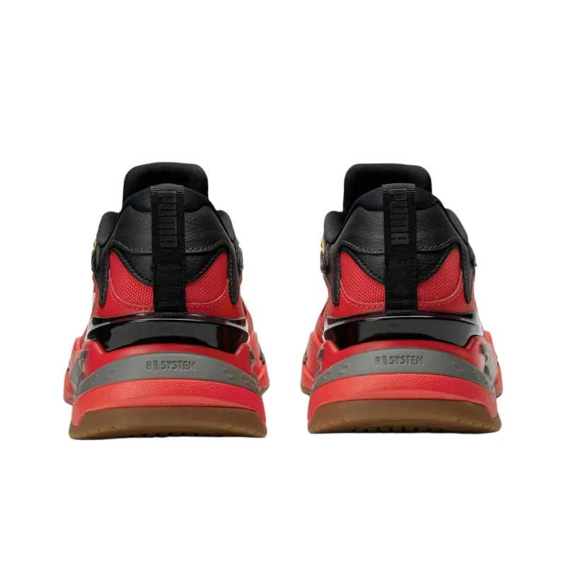 PUMA RS Fast Anti Slip Wear Resistant Low Top Casual Shoes Men's Red Black-3
