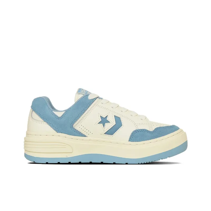 Converse Weapon Non-slip Lightweight Low-Top Casual Shoes Women's White Blue-1