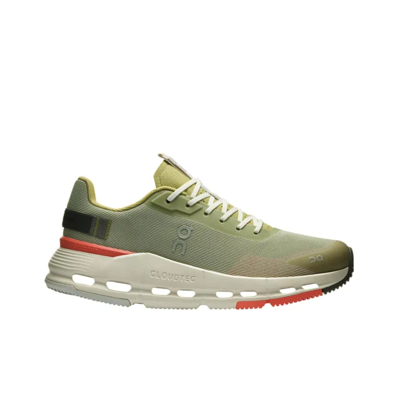 On Cloudnova Form Anti Slip Wear Resistant Low Top Casual Running Shoes Women's Green-1