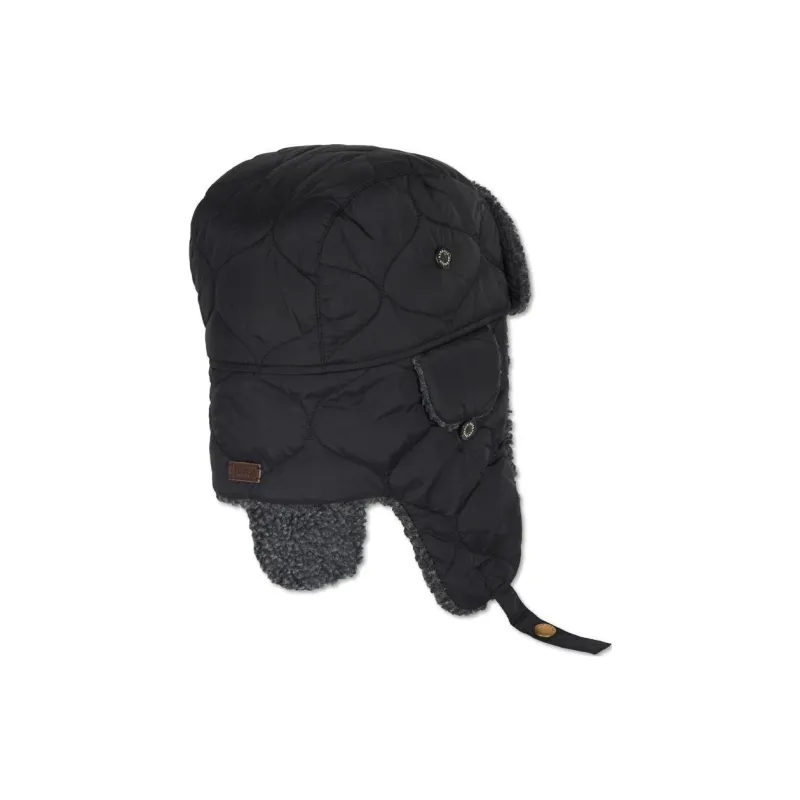 BARBOUR Polyamide, Polyester, Polyester, Cotton Trapper Hats Unisex Black-1